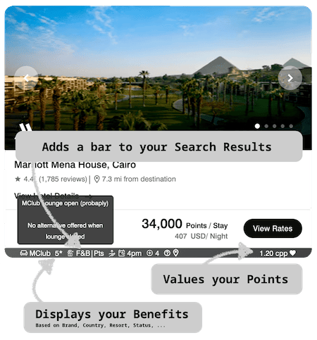 Adds a bar to your Marriott Search Results